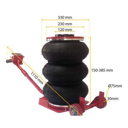 Podnośnik pneumatyczny poduszkowy - bałwanek 3t