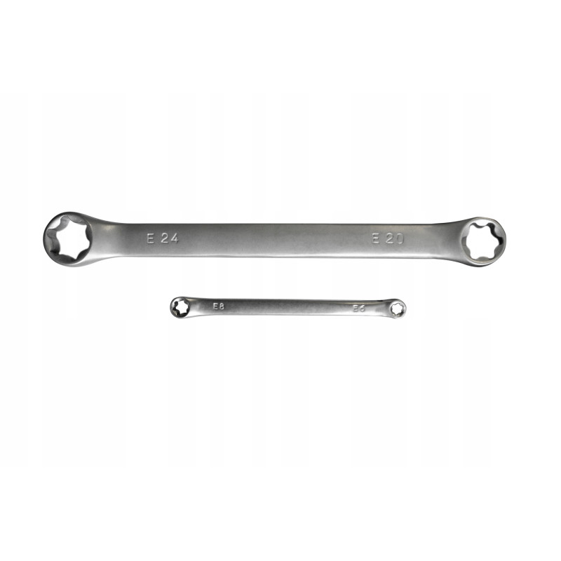 Klucze oczkowe torx 4szt zestaw kluczy e6-e24 crv