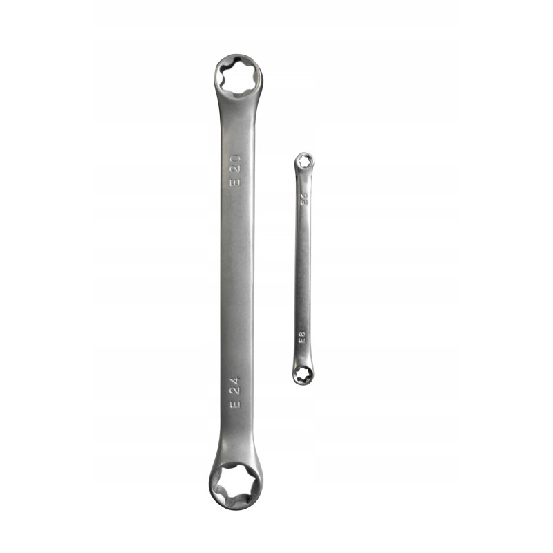 Klucze oczkowe torx 4szt zestaw kluczy e6-e24 crv