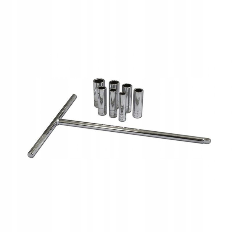 Klucze nasadowe 1/4" 8-14mm, pokrętło