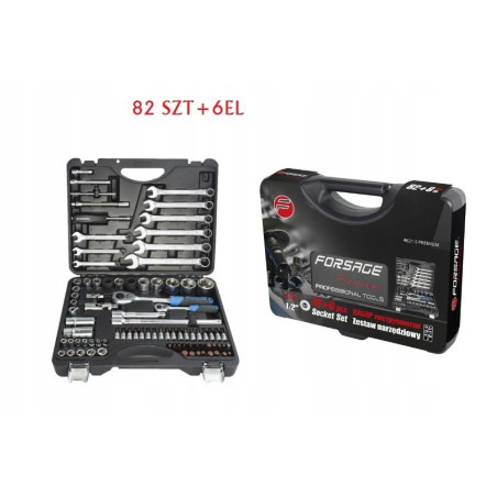 Zestaw kluczy nasadowych 1/2''1/4'' 82 szt