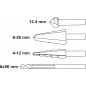 Wiertła rozwiertak pogłębiacz stożkowy zestaw 4el