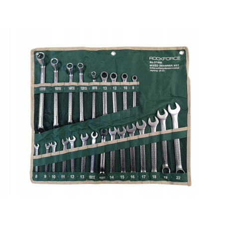 Klucze płasko- oczkowe ,gięte zestaw kluczy 24szt