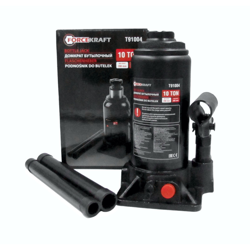 Podnośnik hydrauliczny słupkowy butelkowy 10 ton Lewarek Forcekraft