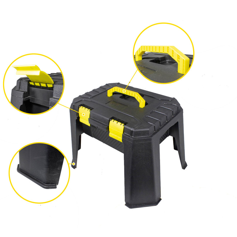 Skrzynka-stołek ze schowkiem na narzędzia Skrzynka-stołek ze schowkiem na narzędzia