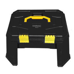 Skrzynka-stołek ze schowkiem na narzędzia