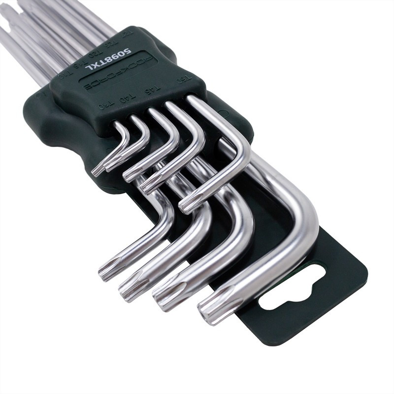 Klucze torx z otworem extra długie t10-t50 9szt