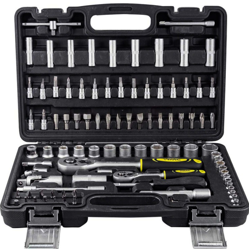 Zestaw narzędzi klucze nasadowe 94 el walizka narzędziowa