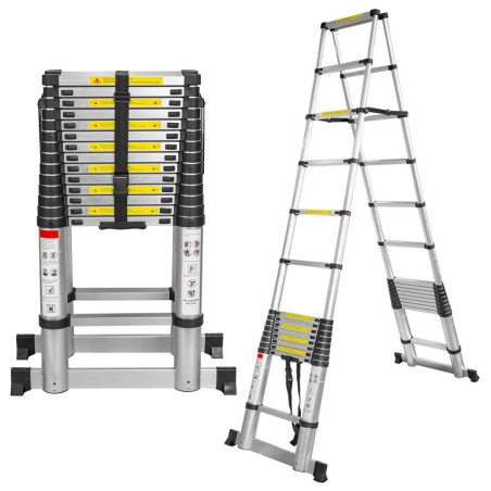 Drabina aluminium teleskopowa 14x14 4.4m 150kg