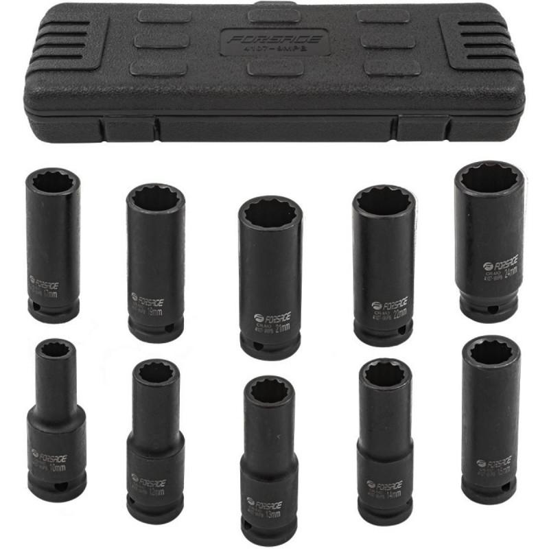 Zestaw nasadek udarowych długich 1/2" 10-24mm