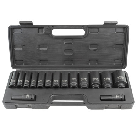 Zestaw nasadek udarowych długich 1/2" 10-36mm 6-kątne