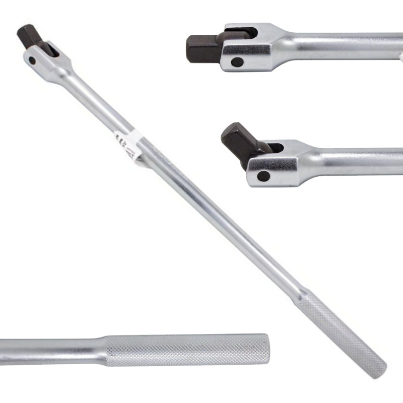 Klucz pokrętło z przegubem do nasadek 430mm 1/2 " Klucz pokrętło z przegubem do nasadek 430mm 1/2 "