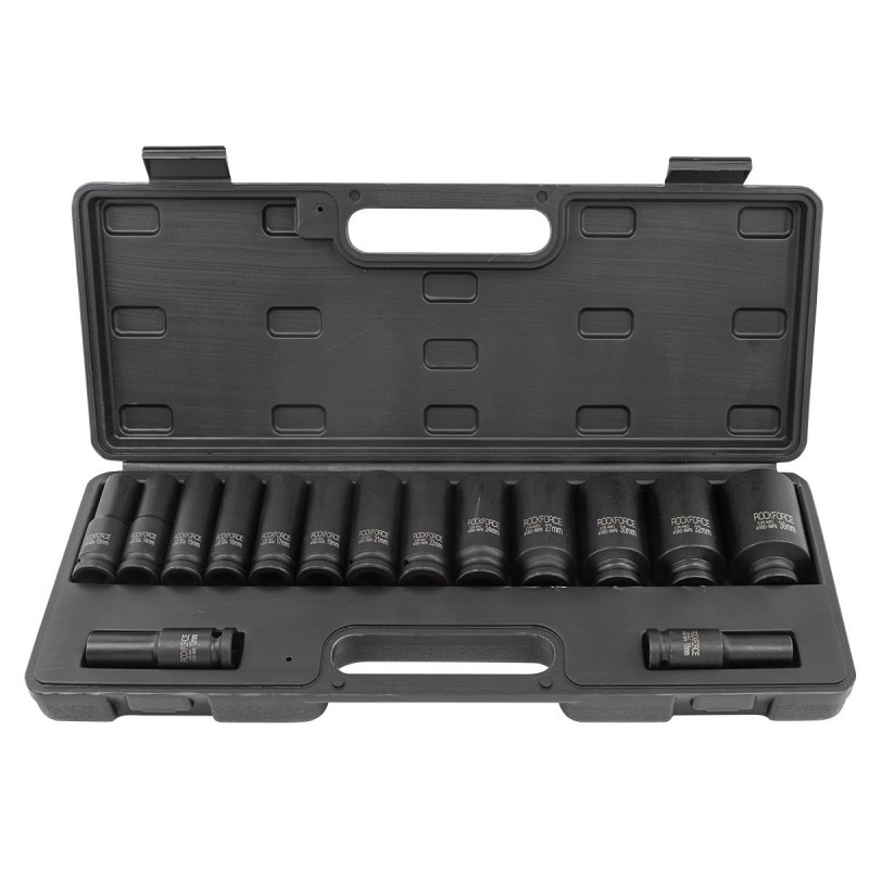 Zestaw nasadek udarowych długich 1/2" 10-36mm