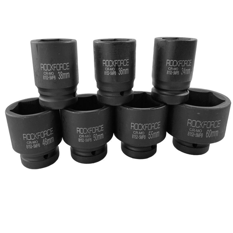 Zestaw nasadek udarowych 1" 22-60mm 6-kątne