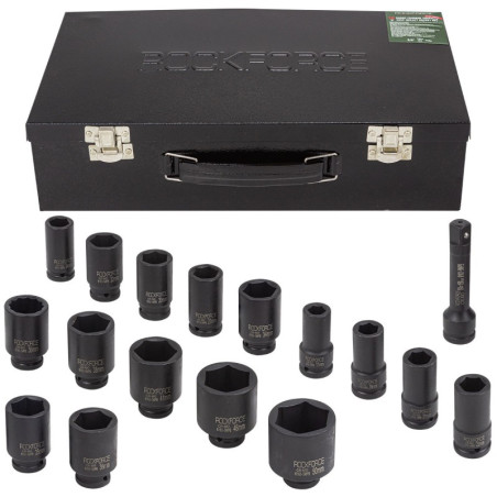 Zestaw nasadek udarowych długich 3/4" 17-50mm 6-kątne