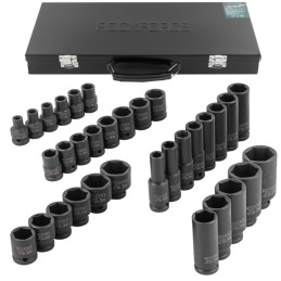 Zestaw nasadek udarowych długich 1/2" 8-32mm 6-kątne