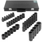 Zestaw nasadek udarowych długich 1/2" 8-32mm 6-kątne