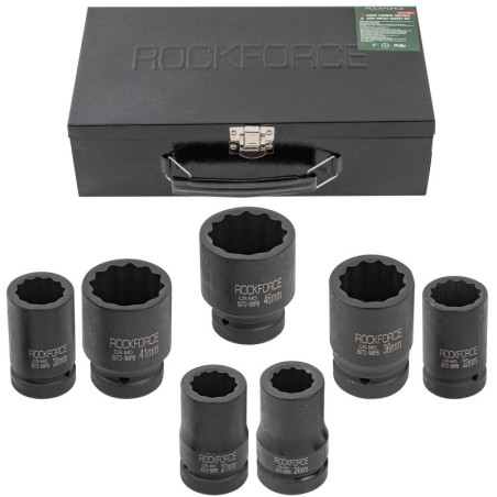 Zestaw nasadek udarowych 1" 24-46mm 12-kątne