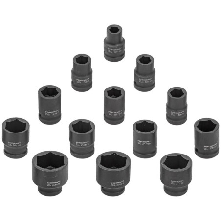 Zestaw nasadek udarowych 1/2" 10-32mm 13el