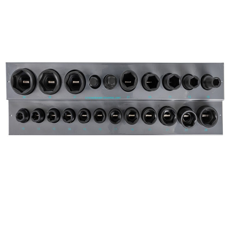 Zestaw nasadek udarowych 1/2" 10-32mm 6-kątne 22el