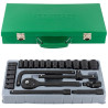 Zestaw klucze nasadowe nasadki grzechotka 1/2" 8-32mm 24el