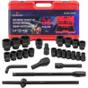 Klucze nasadowe udarowe  3/4'' 17-65mm 6-kątne 26el walizka