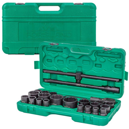 Zestaw nasadek udarowych 3/4" 12-kątne 17-65mm 26el walizka