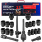 KLUCZE nasadki udarowe 3/4" 21el TIR Zestaw narzędzi 17-50mm 12-kątne