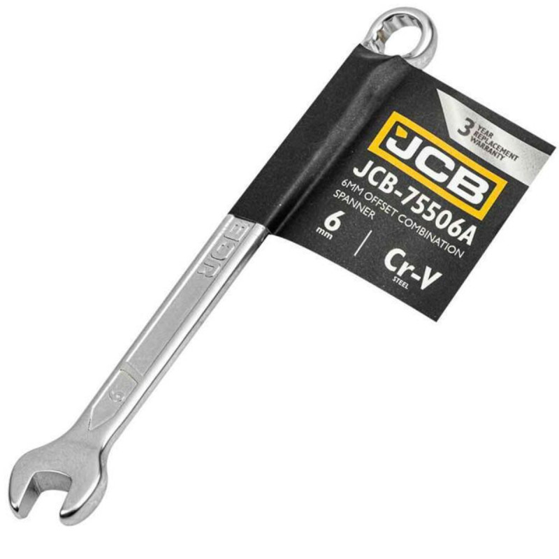 Klucz płasko-oczkowy odgięty 6mm Klucz płasko-oczkowy odgięty 6mm