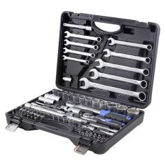 Zestaw klucze nasadki bity 1/2'' 1/4'' 82 el walizka