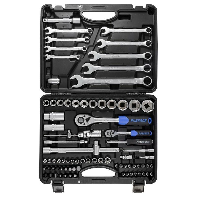 Zestaw klucze nasadki bity 1/2'' 1/4'' 82 el walizka