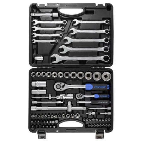 Zestaw klucze nasadki bity 1/2'' 1/4'' 82 el walizka