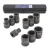 Zestaw nasadek udarowych 1/2" 10-24mm 6-kątne 10el