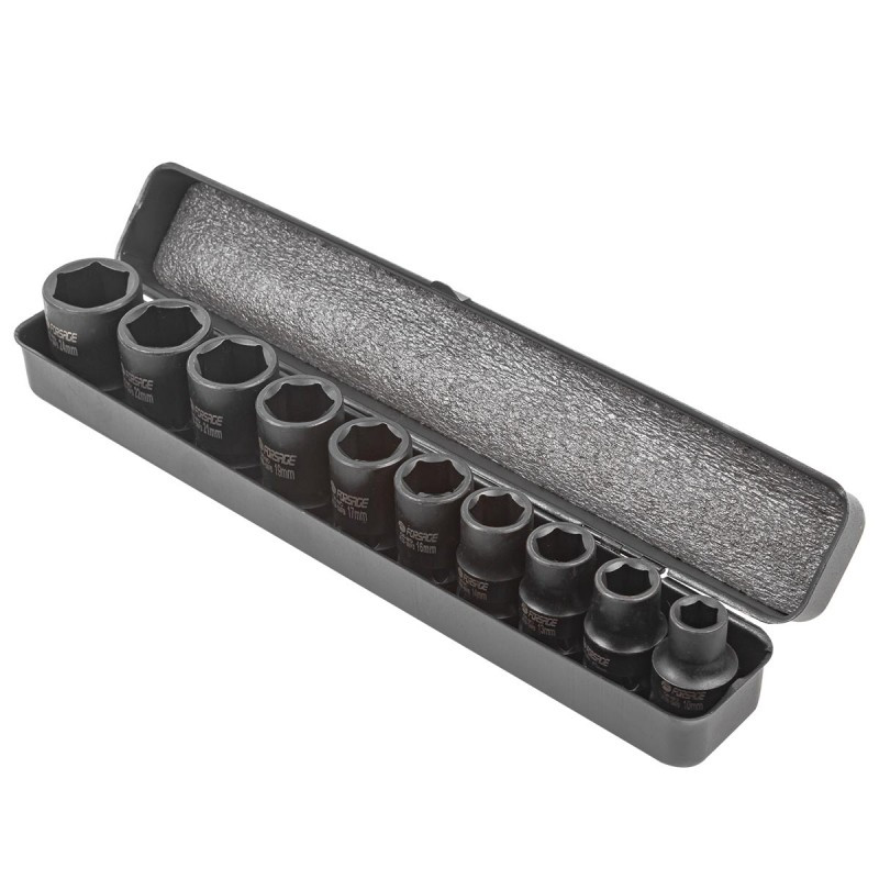 Zestaw nasadek udarowych 1/2" 10-24mm 6-kątne 10el