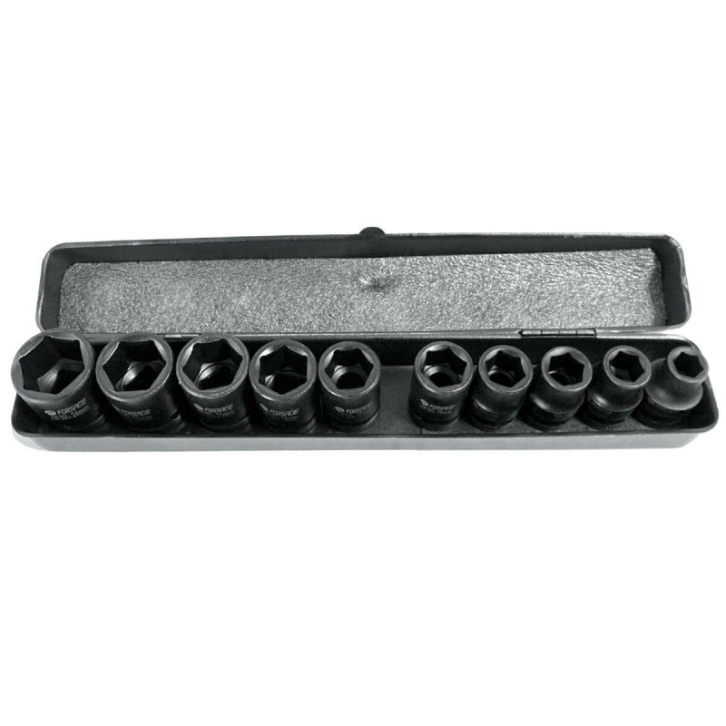 Zestaw nasadek udarowych 1/2" 10-24mm 6-kątne 10el
