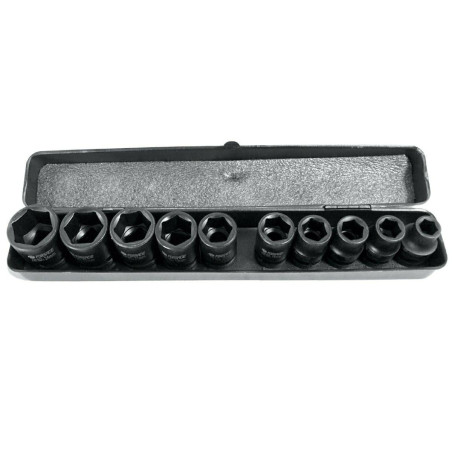 Zestaw nasadek udarowych 1/2" 10-24mm 6-kątne 10el