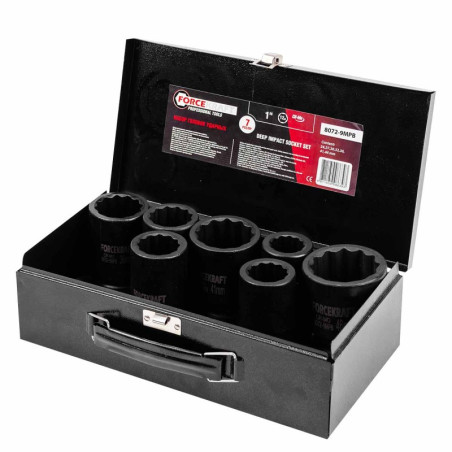 Zestaw nasadek udarowych 1" 24-46mm 12-kątne