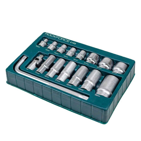 Zestaw nasadek narzędzi 15 szt 10-36 mm pokrętło CR-V