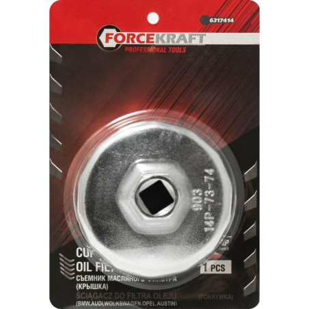 Nasadka do filtra oleju 1/2" 74mm 14-kątna Mercedes BMW VW Fiat