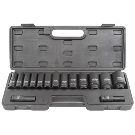 Zestaw nasadek udarowych długich 1/2" 10-36mm 6-kątne