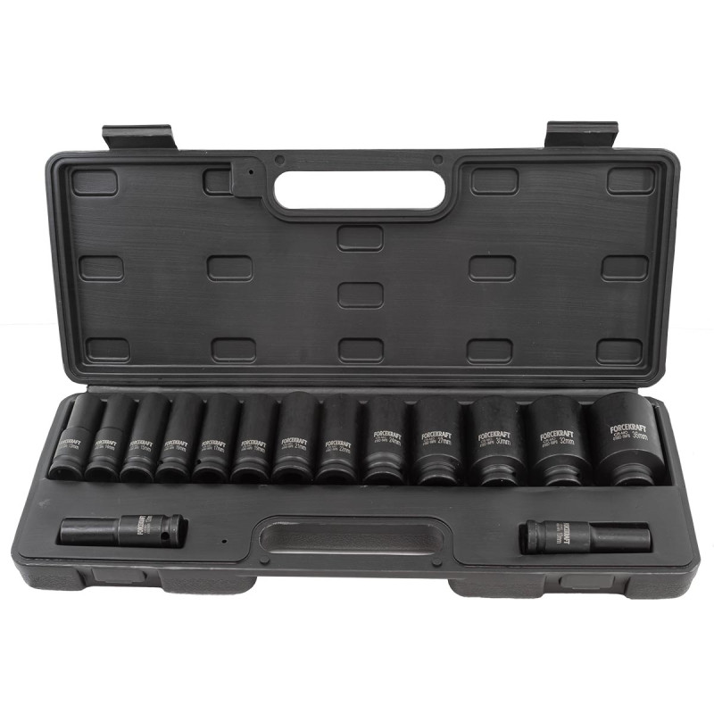 Zestaw nasadek udarowych długich 1/2" 10-36mm