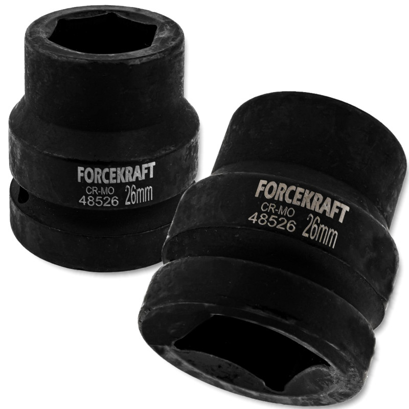 FORCEKRAFT Nasadka udarowa 1" 26mm 6-kątna FORCEKRAFT Nasadka udarowa 1" 26mm 6-kątna