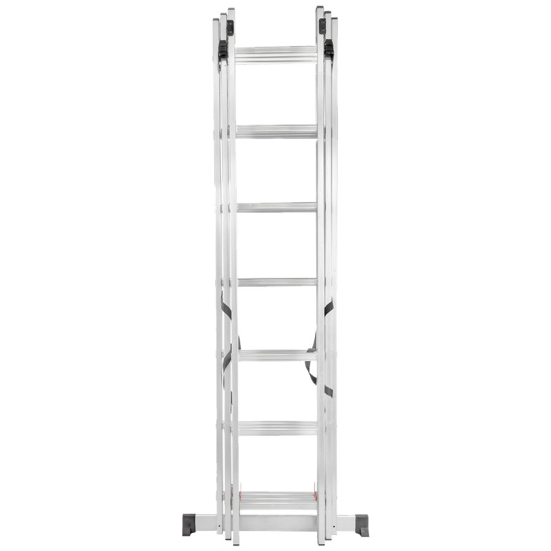FORCEKRAFT Drabina DWUSTRONNA łączona ALUMINIOWA 3x14 stopni WYSUWANA