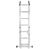 FORCEKRAFT Drabina DWUSTRONNA łączona ALUMINIOWA 3x14 stopni WYSUWANA