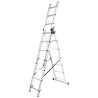 FORCEKRAFT Drabina DWUSTRONNA łączona ALUMINIOWA 3x14 stopni WYSUWANA