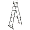 FORCEKRAFT Drabina DWUSTRONNA łączona ALUMINIOWA 2x7 stopni WIELOFUNKCYJNA