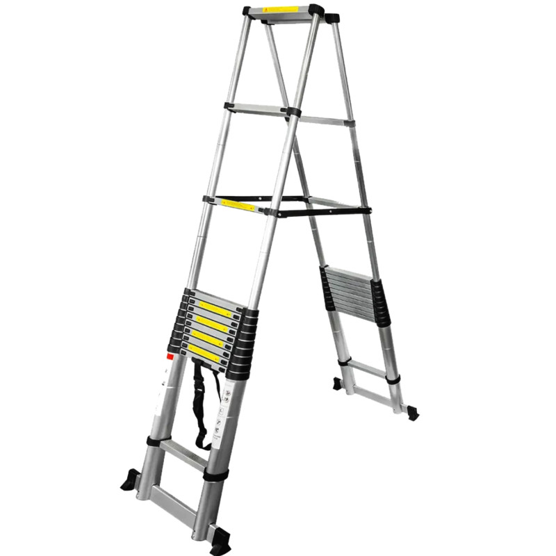 FORCEKRAFT Drabina teleskopowa ALUMINIOWA 2-częściowa 5m 2x16 150 KG