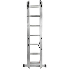 FORCEKRAFT Drabina DWUSTRONNA łączona ALUMINIOWA 3x10 stopni WYSUWANA