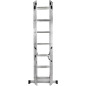 FORCEKRAFT Drabina DWUSTRONNA łączona ALUMINIOWA 3x10 stopni WYSUWANA FORCEKRAFT Drabina DWUSTRONNA łączona ALUMINIOWA 3x10 stopni WYSUWANA