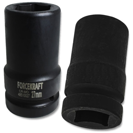 FORCEKRAFT Nasadka udarowa GŁĘBOKA Cr-Mo 1" 27mm 6-kątna
